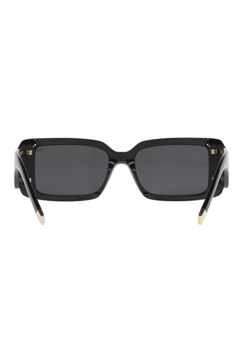 62mm Oversize Rectangular Sunglasses, Alternate, color, BLACK