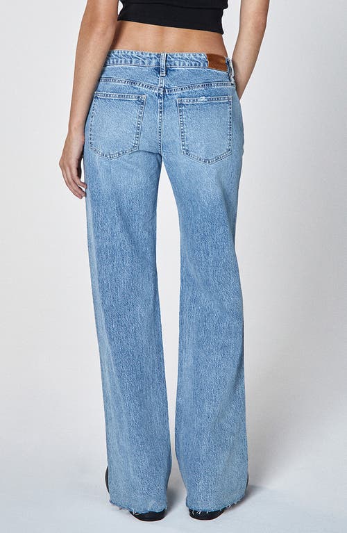 Unpublished Jody Raw Hem Wide Leg Jeans In Blue