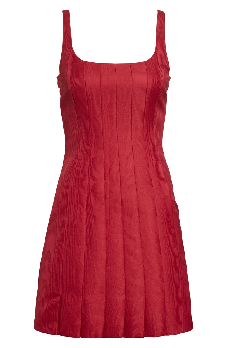 Emilia Wickstead Sascha Moiré Minidress, Alternate, color, Red