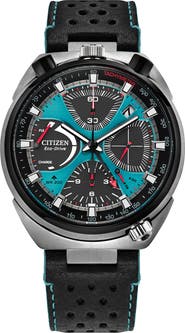 Citizen Promaster Tsuno Chronograph Racer Leather Strap Watch, 44.5mm