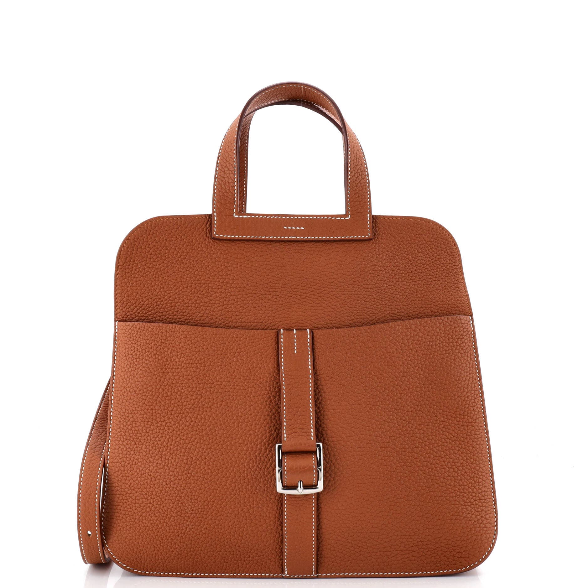 Pre-Owned Hermes Halzan Bag Clemence 31, Main, color, Gold