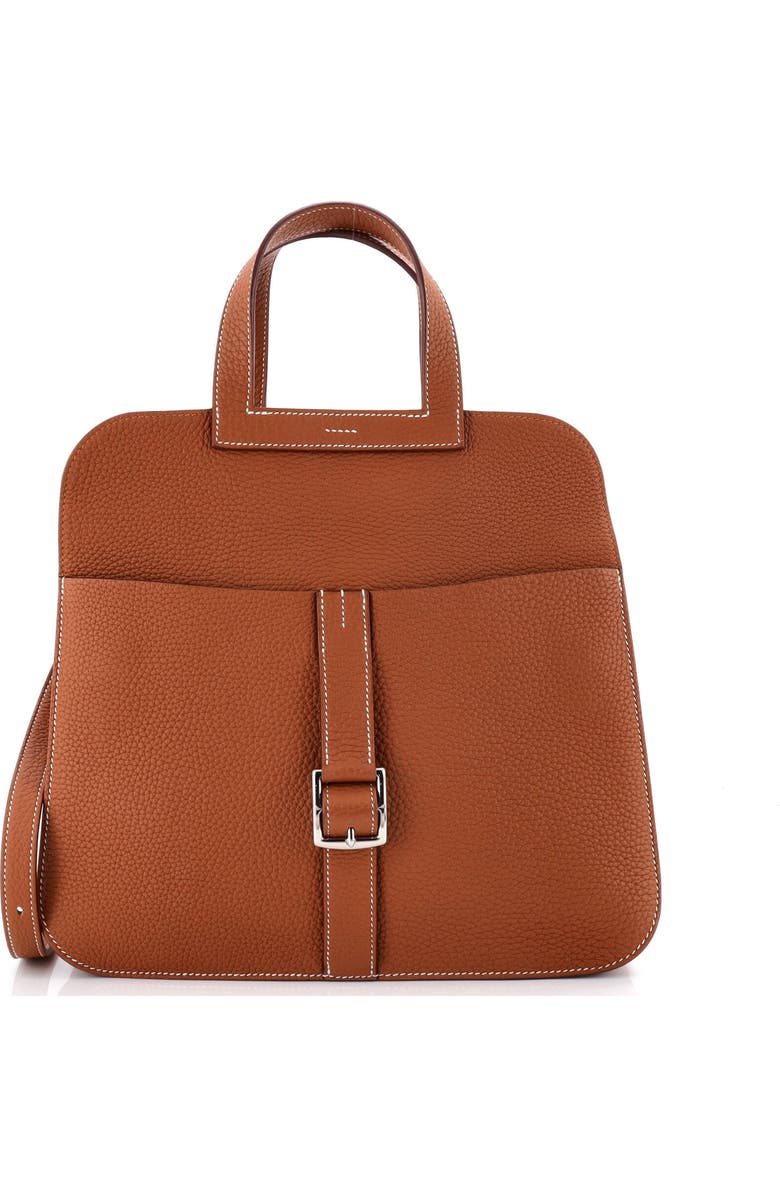 Pre-Owned Hermes Halzan Bag Clemence 31, Main, color, Gold