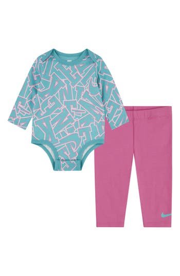 Nike Join The Club Bodysuit & Leggings Set In Multi