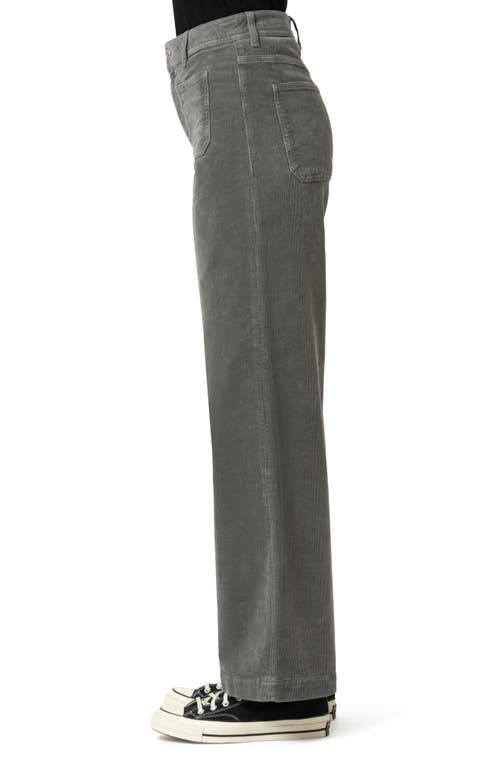 Mavi Jeans Paloma Marine Patch Pocket High Waist Wide Leg Corduroy Pants In Gray
