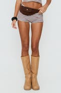 Princess Polly Two Lovers Terry Stripe Low Rise Shorts