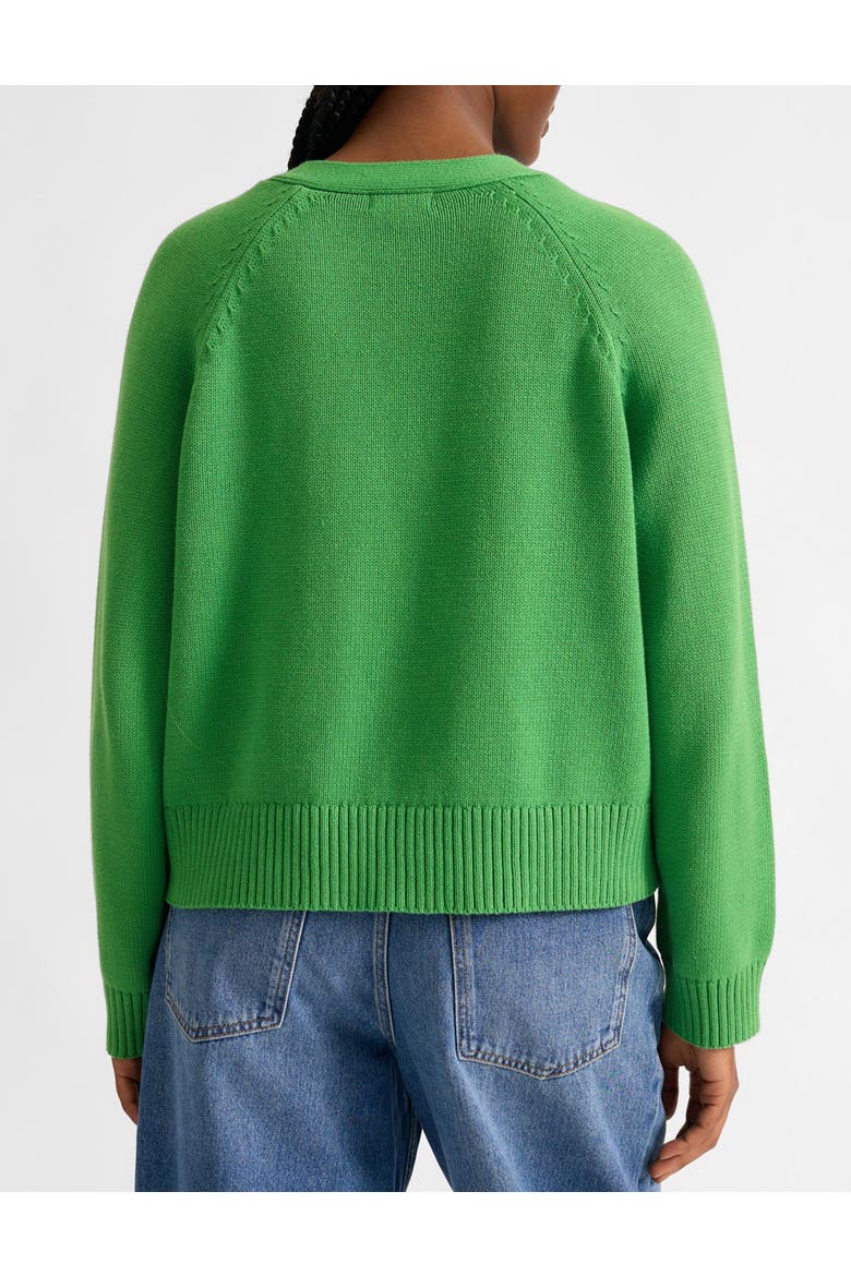 Cotton Relaxed Cardigan, Alternate, color, Green