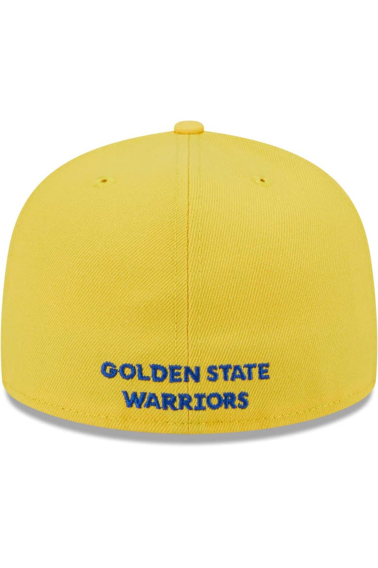Men's New Era Royal/Gold Golden State Warriors Gameday Wordmark 59FIFTY Fitted Hat, Alternate, color, Royal