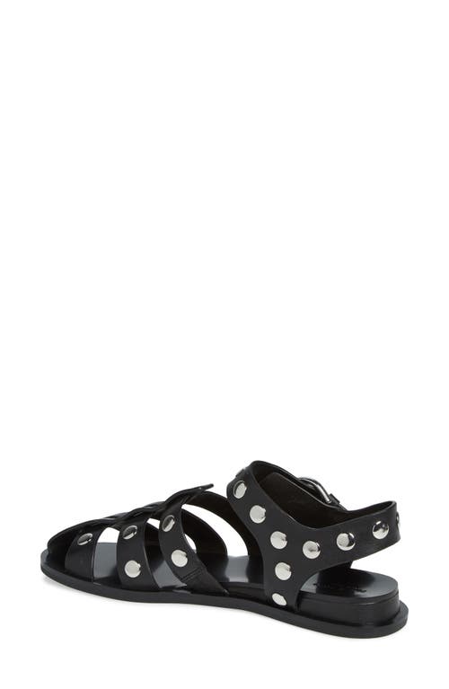 Rag & Bone Beau Studded Leather Fisherman Sandals In Black Leather