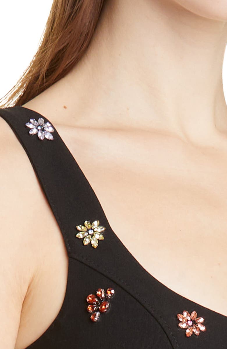 Cinq à Sept Quinny Embellished Cutout Midi Dress, Alternate, color, 