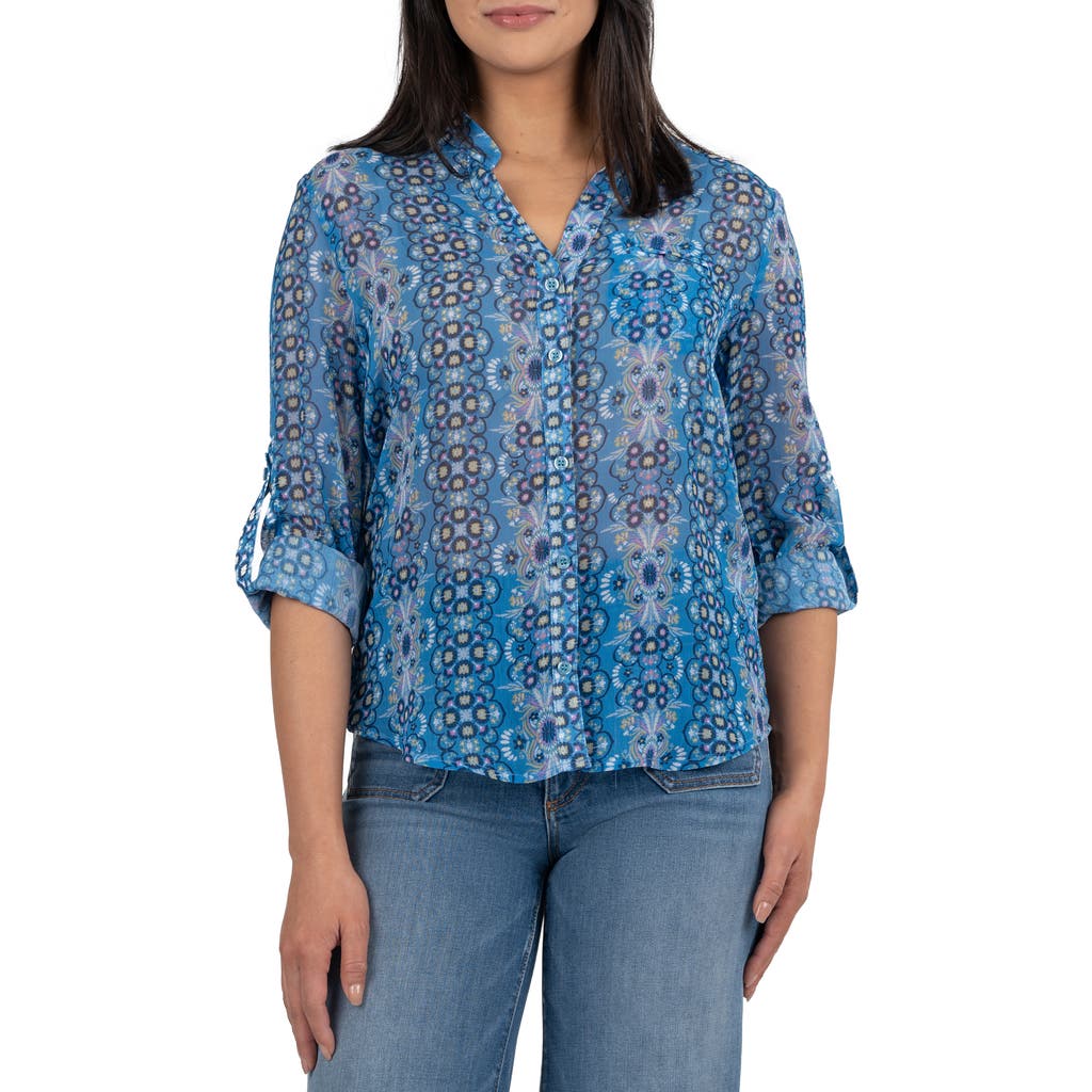 KUT FROM THE KLOTH KUT FROM THE KLOTH JASMINE CHIFFON BUTTON-UP SHIRT