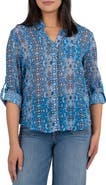 KUT from the Kloth Jasmine Chiffon Button-Up Shirt
