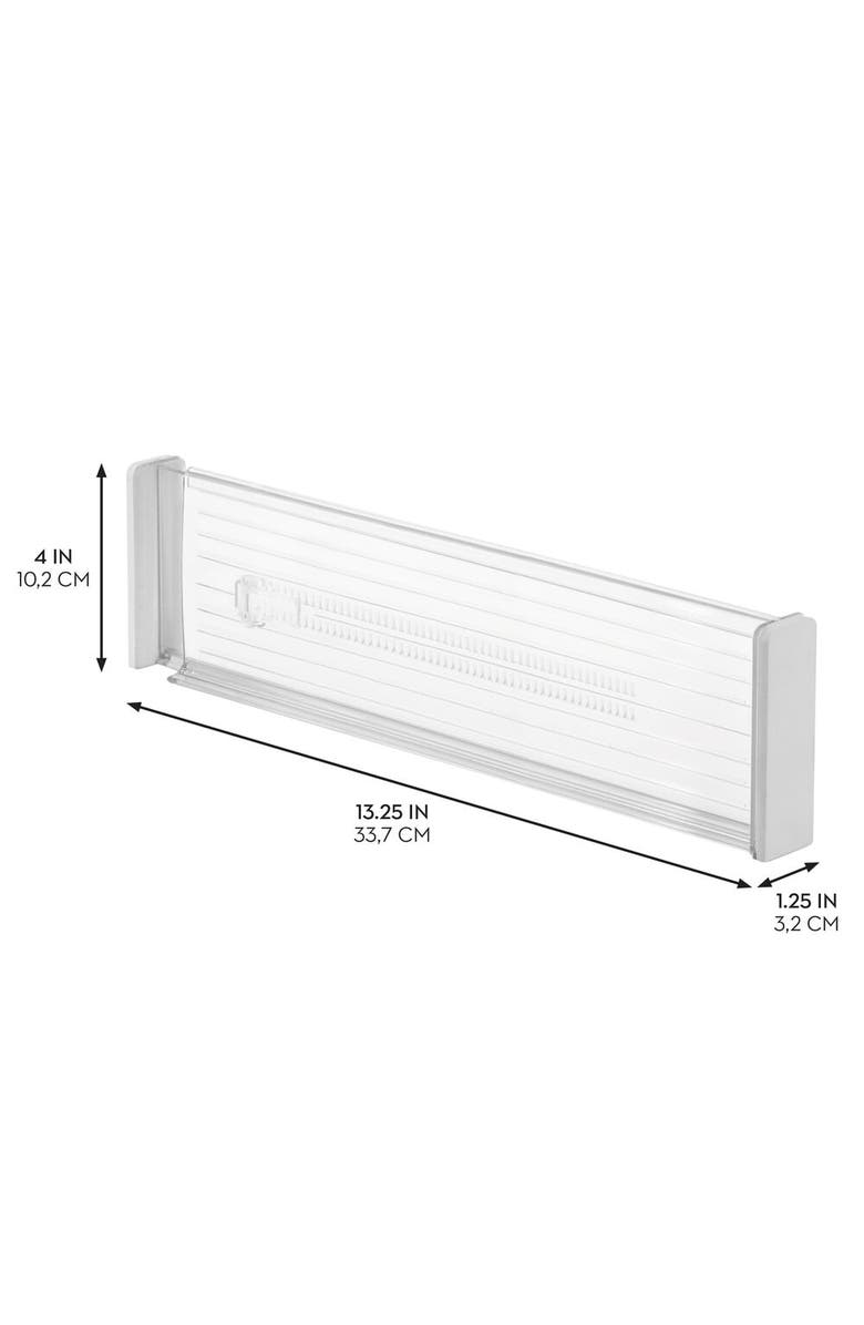 iDesign Plastic Adjustable Deep Drawer Dividers - Set of 8 - Clear, Alternate, color, Clear