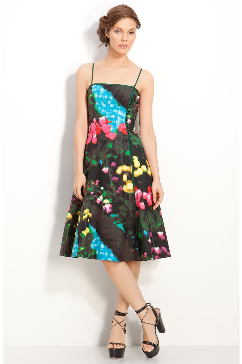 Digital Print Dress, Main, color, INTO THE GARDEN