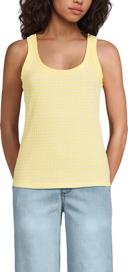 Lands' End Pointelle Rib UNeck Tank | Nordstrom