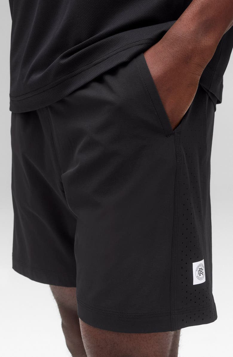 Reigning Champ 7-Inch Performance Nylon Training Shorts, Alternate, color, Black