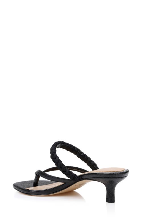 Jewel Badgley Mischka Nadya Kitten Heel Flip Flop In Black