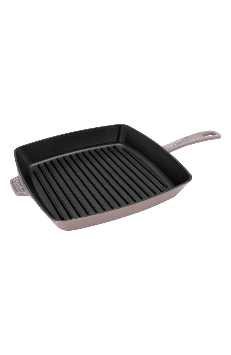 Staub 12-Inch Square Enameled Cast Iron Grill Pan, Main, color, 