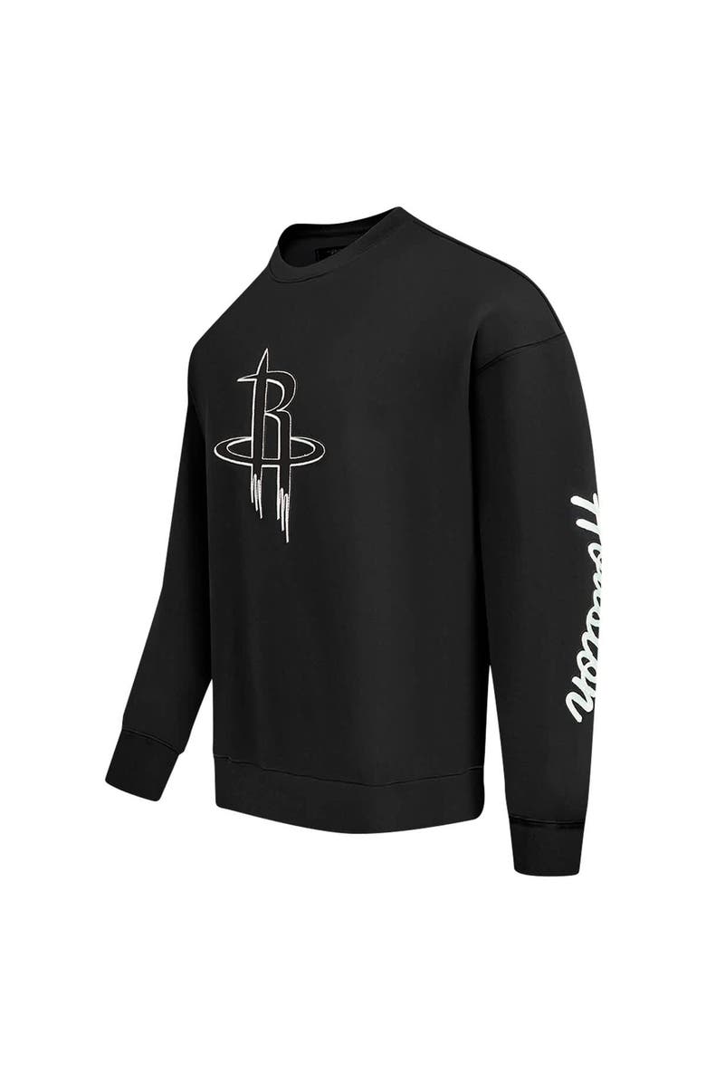 PRO STANDARD Men's Pro Standard Black Houston Rockets Paint the City Drop Shoulder Sweatshirt, Alternate, color, Black