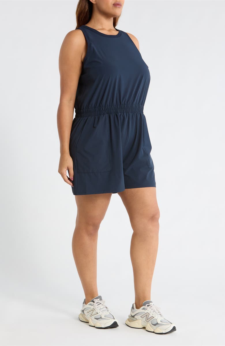 Zella Atlas Short Romper, Alternate, color, Navy Sapphire