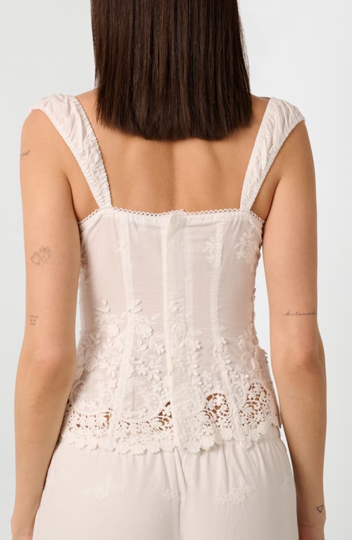 Weworewhat Lace Wide Strap Ruched Cup Corset Top