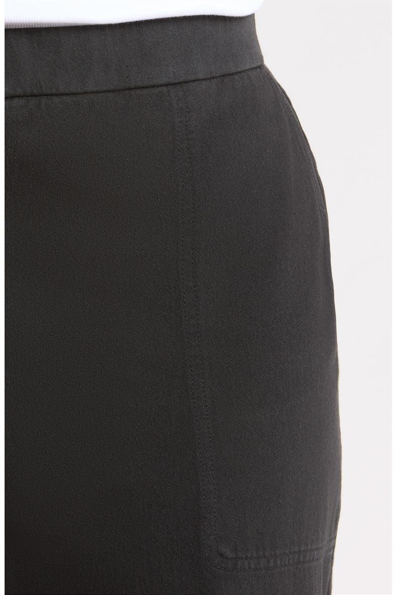Organic Cotton Ankle Straight Leg Pants, Alternate, color, BLACK
