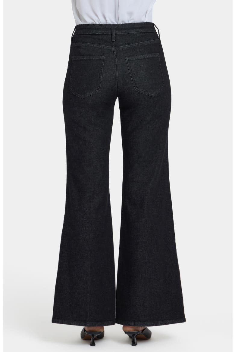 Mia High Waist Wide Leg Palazzo Jeans, Alternate, color, BLACK RINSE