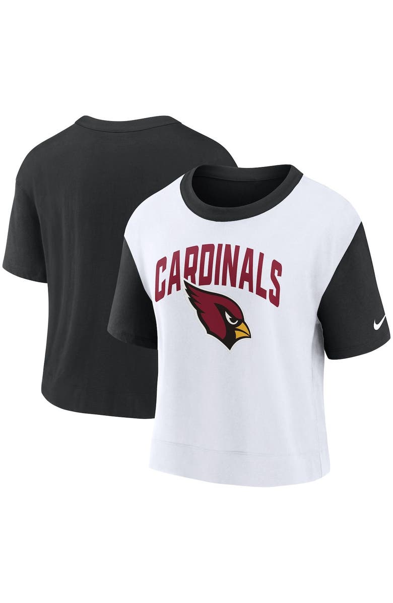 Nike Women's Nike Black/White Arizona Cardinals High Hip Fashion T-Shirt, Alternate, color, Black