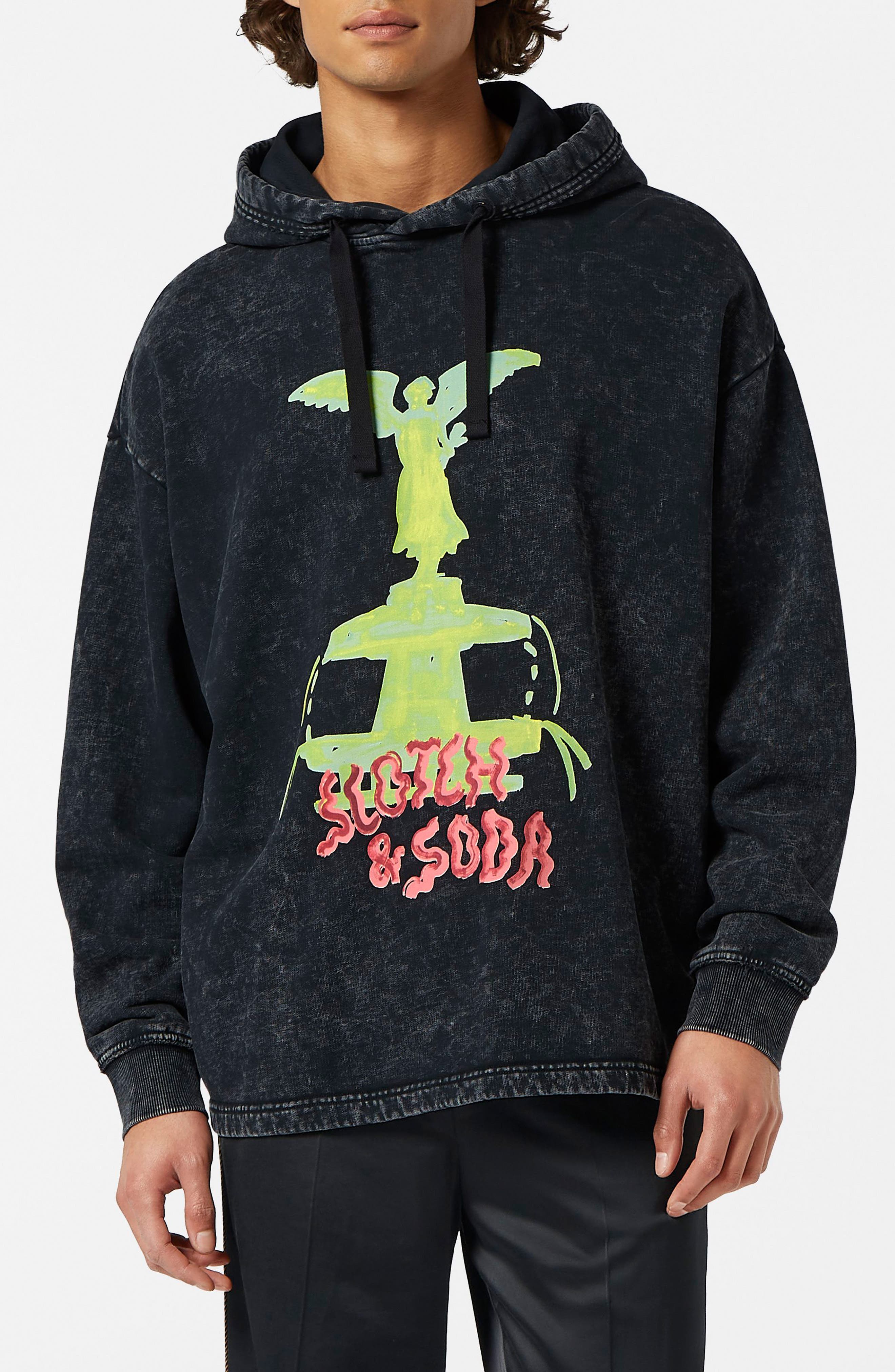 Scotch & Soda Relaxed Fit Washed Artwork Cotton Hoodie