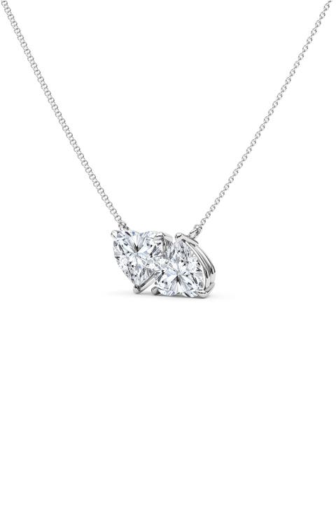 Twin Heart Lab Grown Diamond Necklace