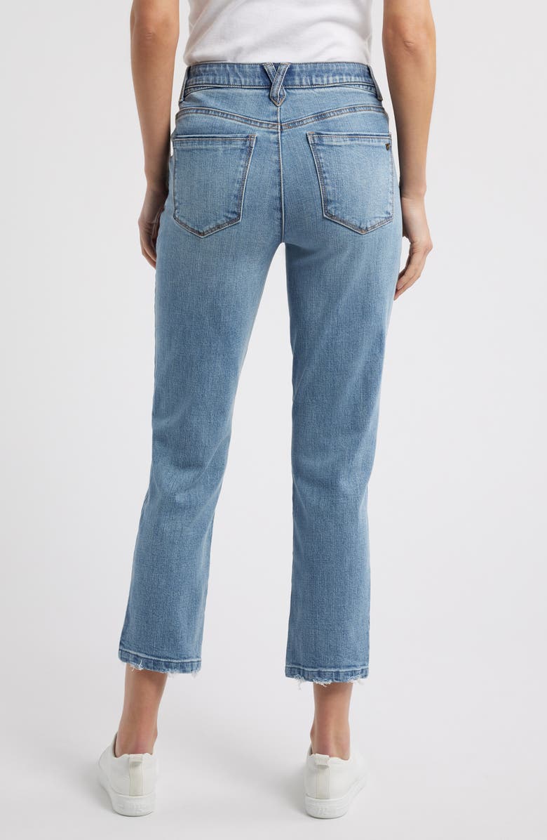 Wit & Wisdom Logan 'Ab'Solution High Waist Ankle Slim Straight Leg Jeans, Alternate, color, Light Blue Artisanal