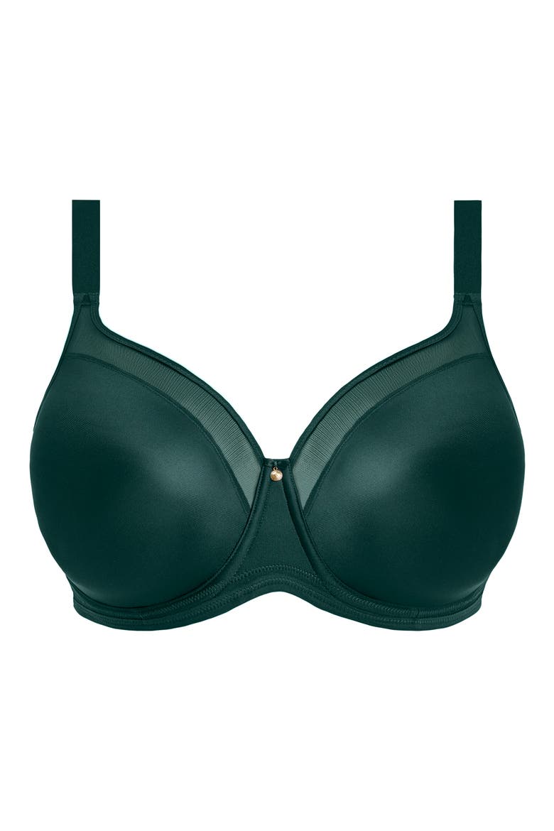 Smooth Underwire Bra, Alternate, color, DEEP EMERALD