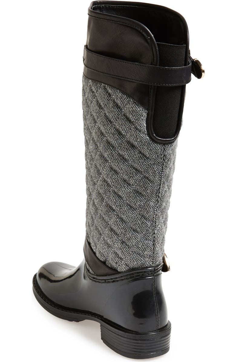 Posh Wellies 'Peacon' Quilted Tall Rain Boot, Alternate, color,