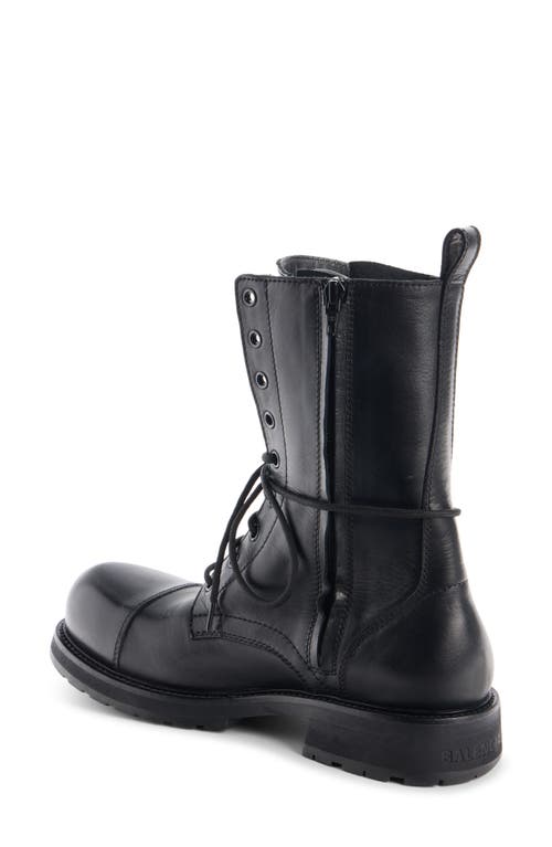 Balenciaga Lace-up Truck Boots Rubber Sole In Black