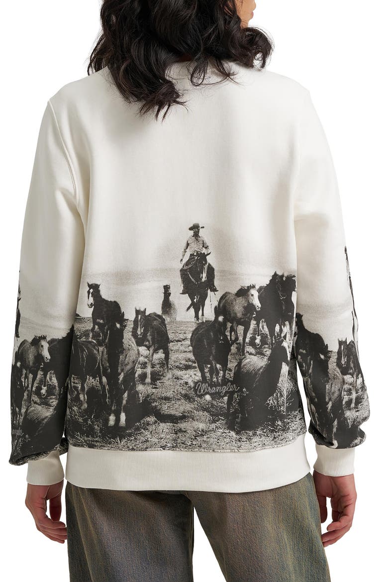 Graphic Crewneck Sweatshirt, Alternate, color, EGRET