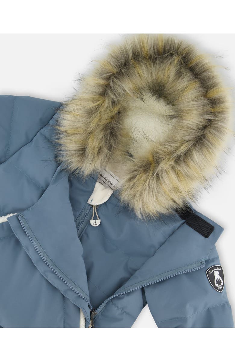 Deux par Deux One-Piece Snug Snowsuit Designed for Car Seat, Alternate, color, Dark Gray Blue