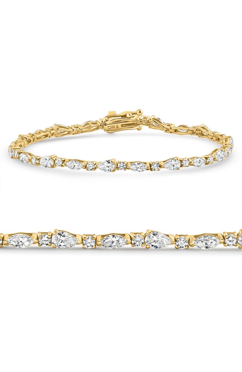 Bliss Diamond 4.10Ct Multi-Stone Diamond 7" Tennis Bracelet 14k Gold Lab Grown, Main, color, 14K Yellow Gold