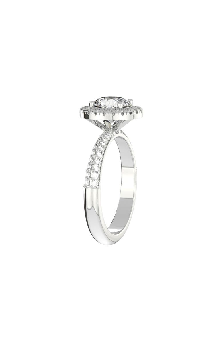 Bliss Diamond 1Ct Halo Diamond Accent Ring Gold Lab Grown, Alternate, color, 