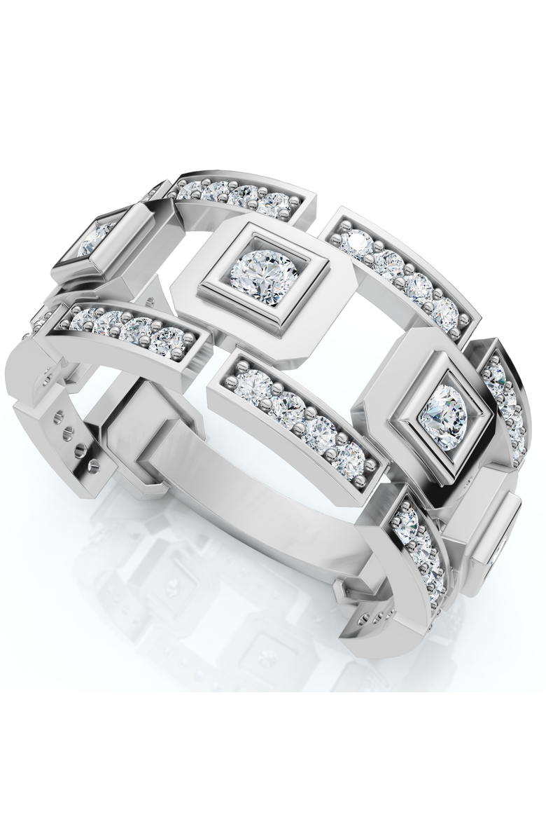 Bliss Diamond 1 1/4Ct Diamond Ring Men's Lab Grown Wedding Band in 10k or Gold, Alternate, color, 10K White Gold