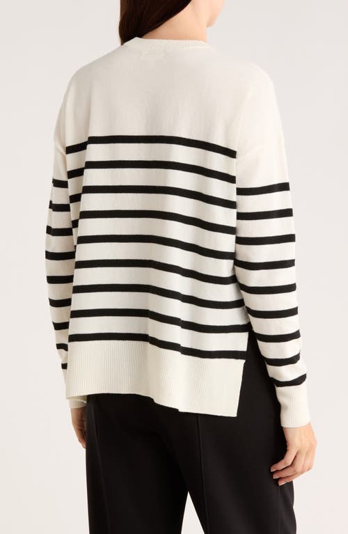 Nordstrom Rack Stripe Crewneck Sweater In White