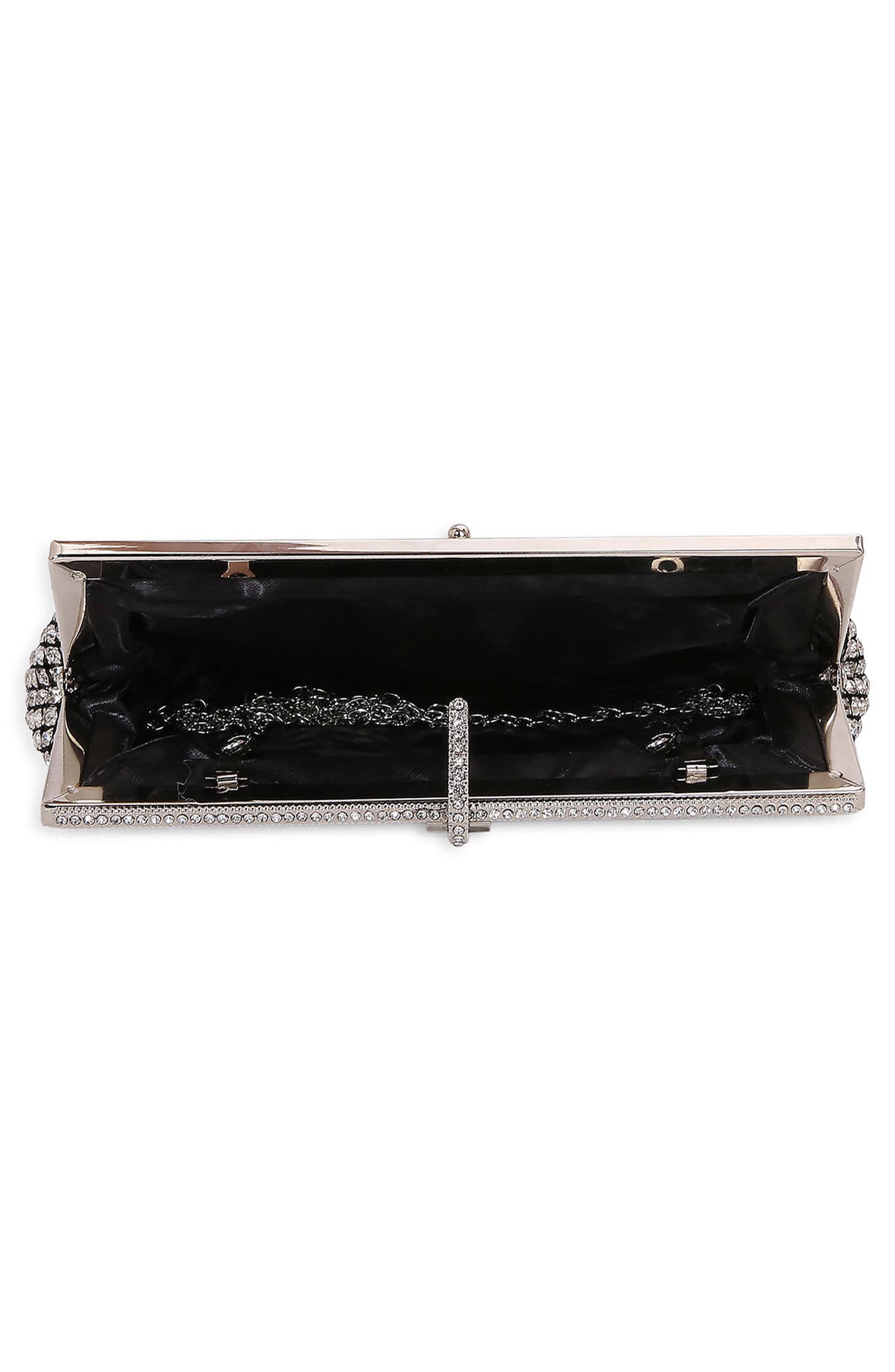 Rhinestone Evening Bag, Alternate, color, SILVER