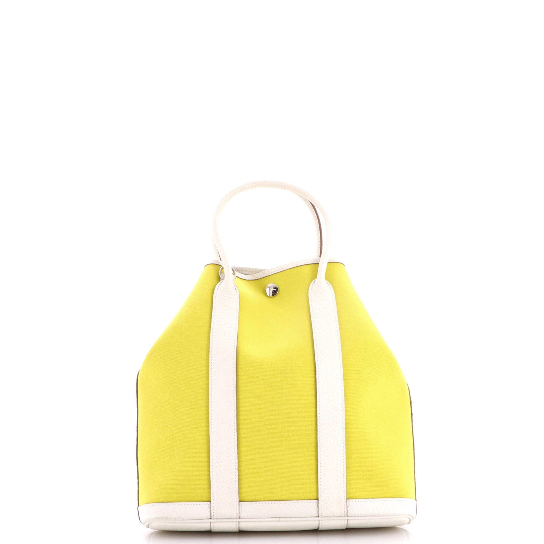 Garden File Tote Toile and Leather 28, Alternate, color, Yellow
