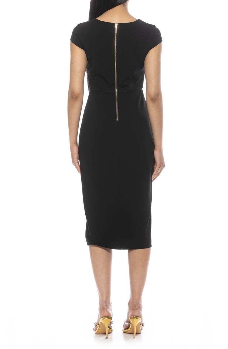 Alexia Admor Gia Sweetheart Neck Sheath Midi Dress, Alternate, color, 