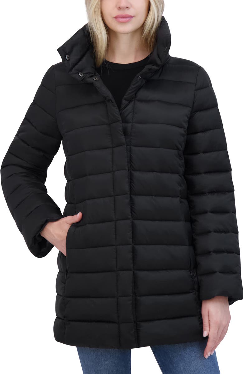 Tahari Melody Quilted Puffer Coat, Alternate, color,