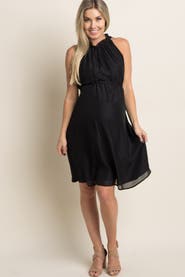 PinkBlush Chiffon High Neck Dress