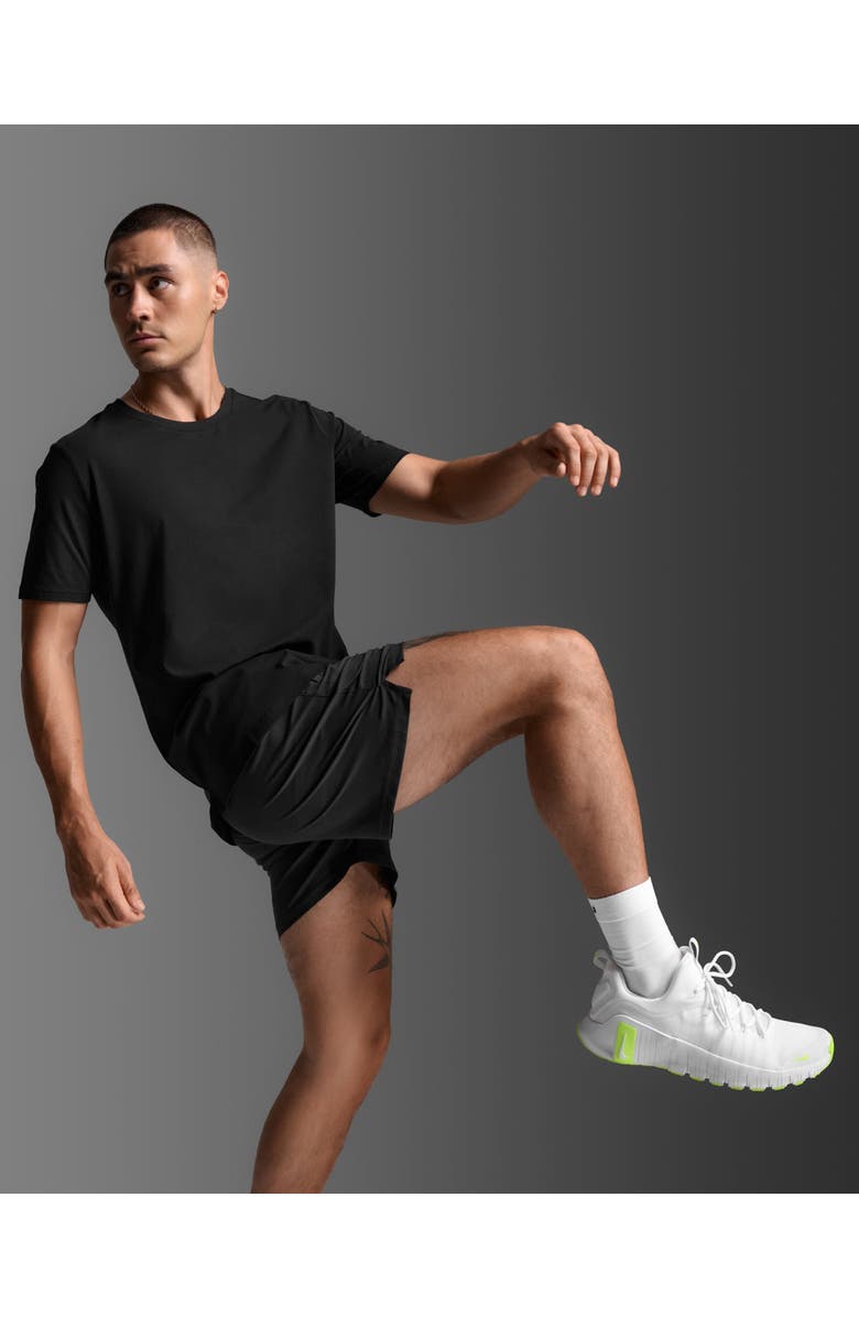 2XU Motion Cotton Flex Tee, Alternate, color, Black/Black