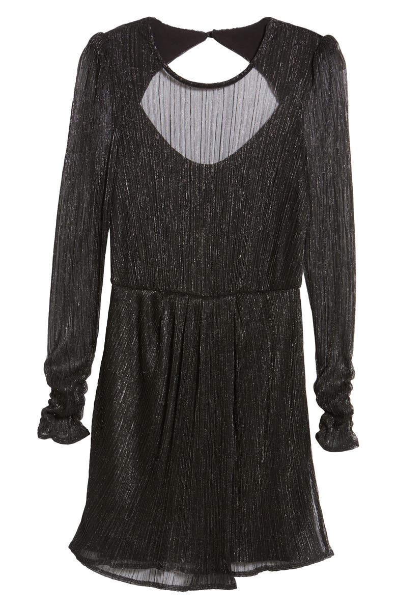 Bailey 44 Hayley Long Sleeve Metallic Minidress, Alternate, color, 