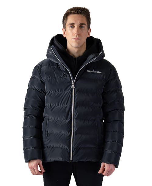 Woodpecker Sparrow Medium Weight Coat In Black