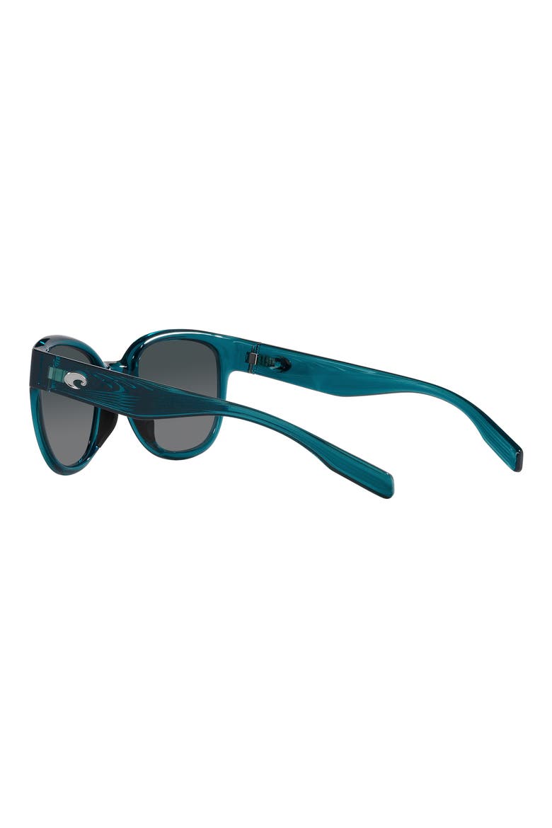 Salina 53mm Gradient Polarized Rectangular Sunglasses, Alternate, color, TEAL