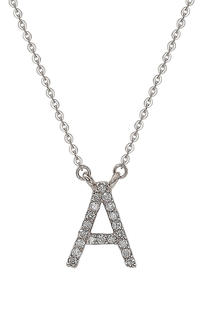 SUZY LEVIAN Diamond Initial Pendant Necklace - 0.50ct., Main, color, 