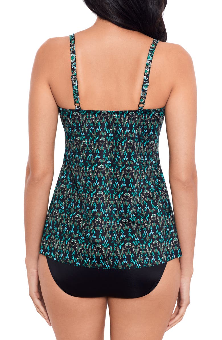 Miraclesuit<sup>®</sup> Bijoux Myra Underwire Skirted One-Piece Swimsuit, Alternate, color, Black Multi